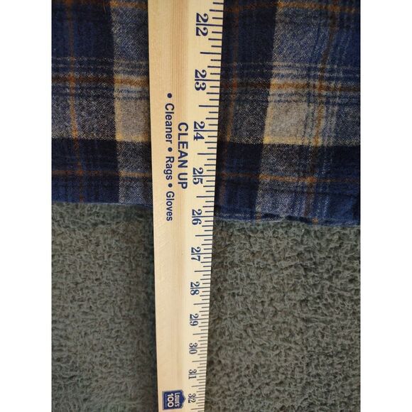 VTG Pendleton Long Sleeve Button Shirt Mens Large (Runs Small) Blue Grey Plaid - Picture 6 of 11